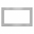 A pristine, high-resolution product shot of the Sharp Stainless Steel Microwave Trim Kit on a pure white background.
