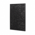 High-resolution centered product photograph of the Sharp FZJ80DFU Activated Carbon Air Purifier Filter in its black frame with a honeycomb structure, on a pure white background.