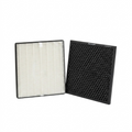 A pristine, two-filter kit of genuine SHARP FZ-A40SFU true HEPA and deodorizing filters on a pure white background.
