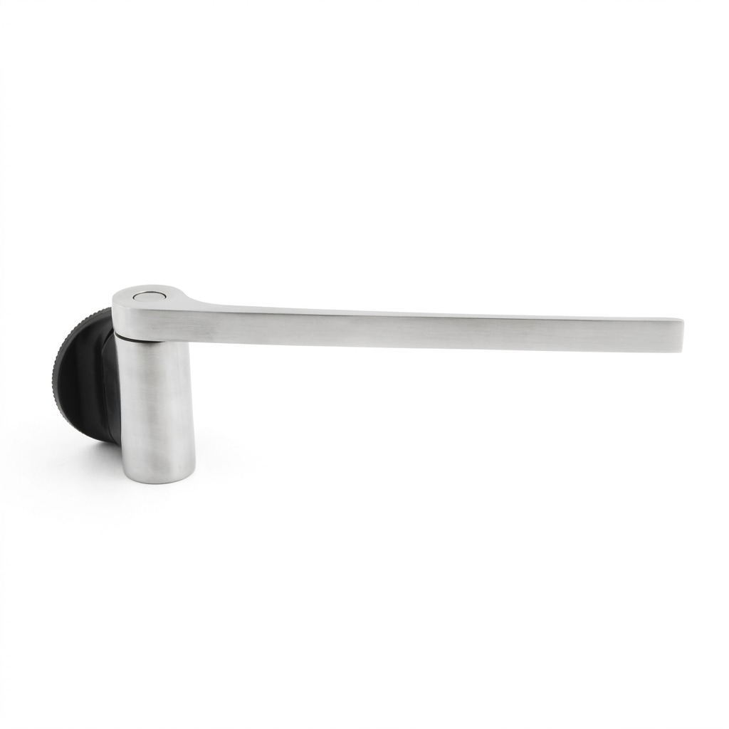 Happy Sinks Magnetic Dishcloth Holder in brushed premium stainless steel on a white background.