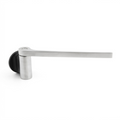 Happy Sinks Magnetic Dishcloth Holder in brushed premium stainless steel on a white background.
