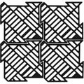 Puzzle sink mat (4pcs/pack), black silicone