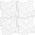 Puzzle sink mat (4pcs/pack), white silicone