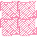 Puzzle sink mat (4pcs/pack), garden rose, silicone