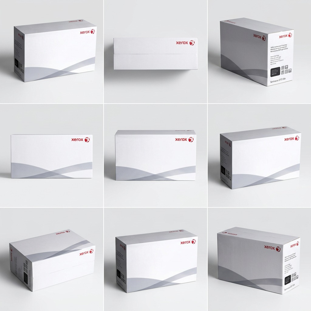 A premium 3-panel matrix showing the Xerox roller exchange kit (497N01307) from top, side, and rear angles on a light gray background.