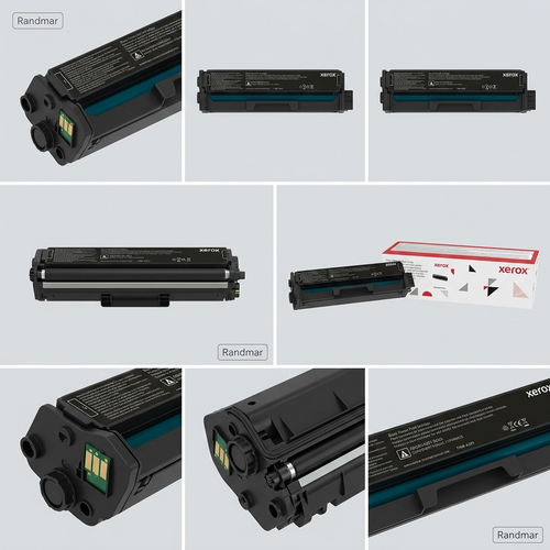 Multi-angle view grid of the Xerox 006R04391 Black HC Print Cartridge for C230/C235.