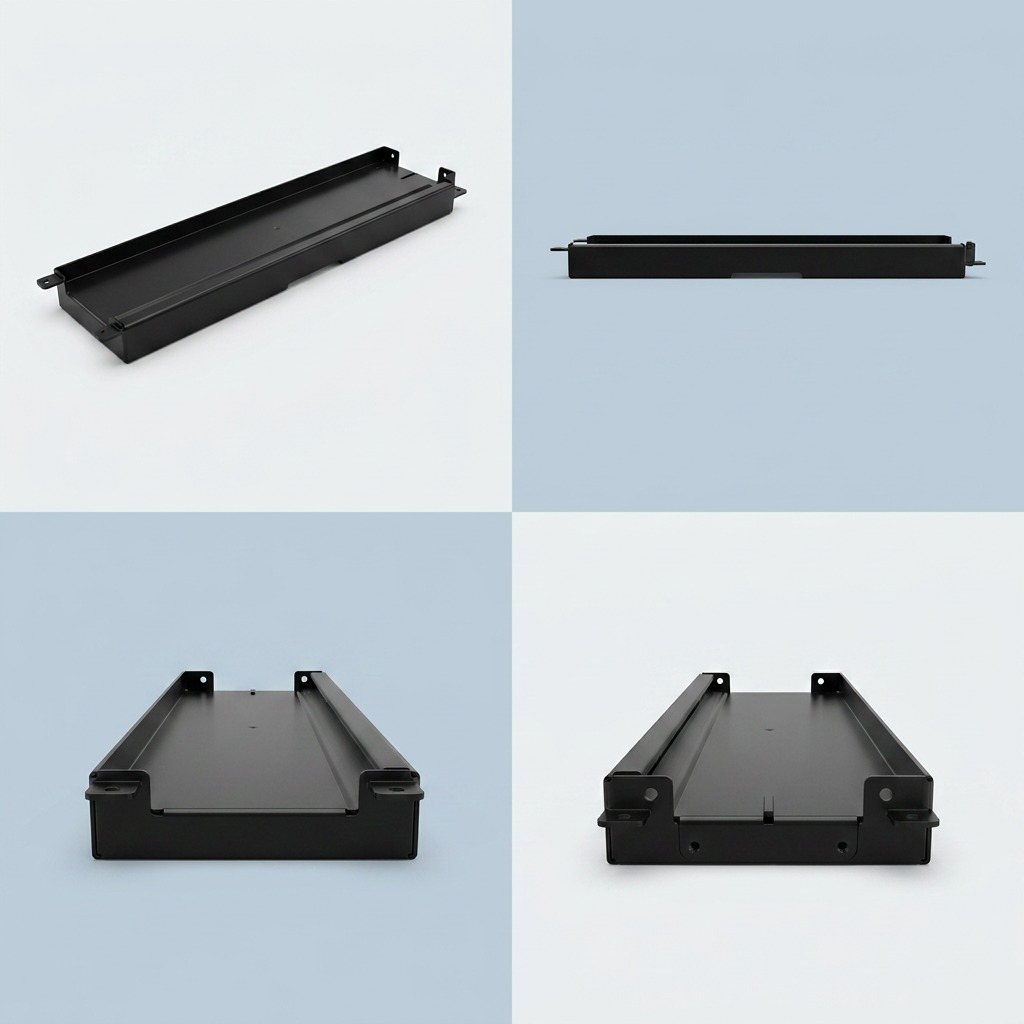 Multi-angle comparison grid showing the specific Xerox Chute Pf3.1 & Pf3.2 497K20640 from image_0.png in top-down, side-profile, and detailed-end views.