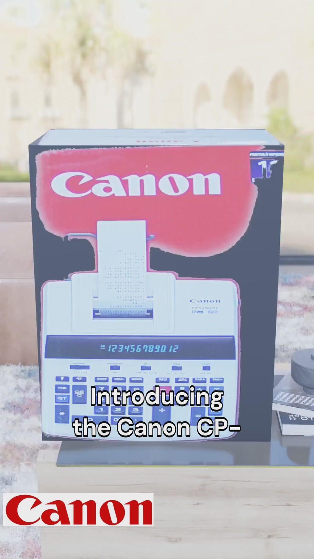 9932B002 Canon CP-1200DII Silver 12-digit Printing Calculato