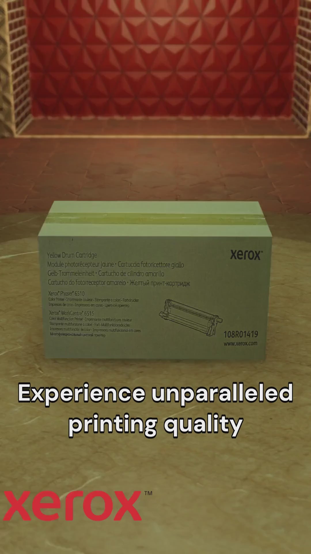 Xerox 108R01419 Yellow Drum Cartridge For Phaser 6510 / WorkCentre 6515, 48K Pages