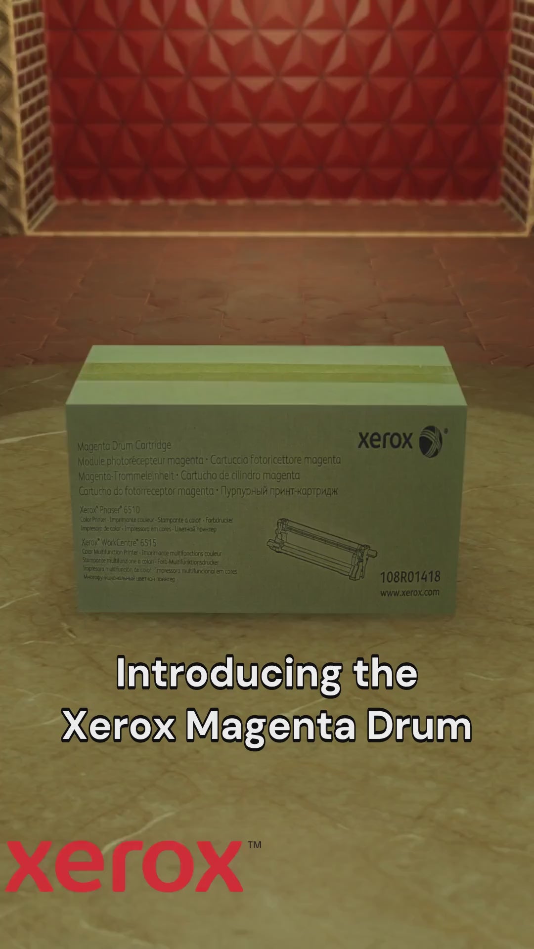 Xerox 108R01418 Magenta Drum Cartridge For Phaser 6510 / WorkCentre 6515, 48K Pages