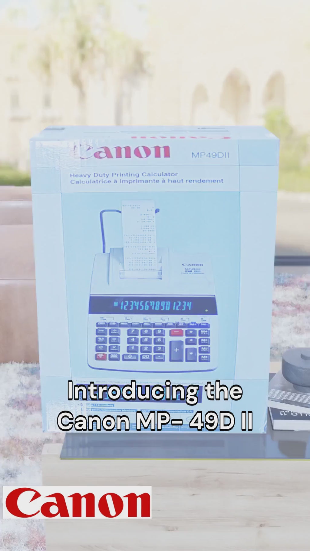 8708B001 Canon MP-49D II Silver Printing Calculator 14-digit
